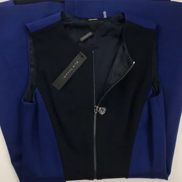 Chic NWT Elie Tahari Zip Front Scuba Fit & Flare Dress - Picture 4 of 6